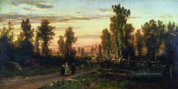 Iván Ivánovich Shishkin Painting - tarde 1871 paisaje clásico Ivan Ivanovich